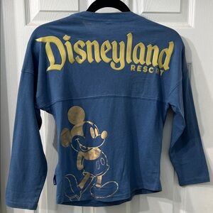 Disneyland Resort Kids Spirit Jersey Blue Gold Mickey Size M